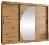 MIRJAN24 Kleiderschrank Wika 250 cm (mit drei Schiebet&uuml;ren) 250x62x200 cm,