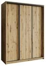 Masseno Schwebet&uuml;renschrank NISSE 150 cm Kleiderschrank 3 T&uuml;ren und 4...