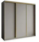 Masseno Schwebet&uuml;renschrank NISSE 200 cm Kleiderschrank 3 T&uuml;ren und 4...