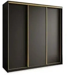 Masseno Schwebet&uuml;renschrank NISSE 200 cm Kleiderschrank 3 T&uuml;ren und 4...