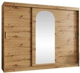 MIRJAN24 Kleiderschrank Selfie 250 cm (mit drei Schiebet&uuml;ren) 250x62x200 cm,