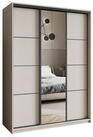 Masseno Schwebet&uuml;renschrank VARO 150 cm Kleiderschrank mit Spiegel 3 T&uuml;ren...