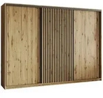 Masseno Schwebet&uuml;renschrank VONTE 270 cm Kleiderschrank 3 T&uuml;ren und 4 Schubladen