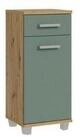 FORTE Badkommode in Artisan Eiche/Salbei - 40,2x90,8x34,8cm (BxHxT)