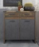 trendteam Sideboard Kommode Prime, Old Used Wood / Matera grau, Shabby Look