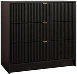 MIRJAN24 Kommode Tireno 3SZ (mit drei Schubladen), Aluminiumgriff in der Farbe...