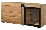 Massivmoebel24 Sideboard ROTTERDAM (Massivholz), Wildeiche 161x45x75 natur...