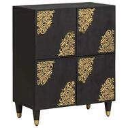 vidaXL Sideboard 60 x 33 x 75 cm Sideboard mit Regal Schwarz 60x33x75 cm...