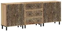 vidaXL Sideboard Beistellschr&auml;nke 3 Stk. 60x33x75 cm Massivholz