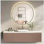 HOKO Badspiegel mit Beleuchtung, Led-Lichtspiegel rund 60cm / 80cm (Warmwei&szlig; -