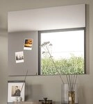 Inn.Furn Garderobenspiegel Rumba (Wandspiegel in Rauchsilber grau, 80 x 70 cm),
