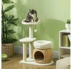 PawHut Kratzbaum 79 cm, mit Katzenh&ouml;hle, Bett, Spielb&auml;lle,...
