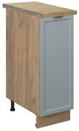 Vicco Apothekerschrank Fame-Line, Hellblau-grau/Goldkraft Eiche, 30 cm, AP Eiche