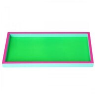 Giftcompany Tablett Tablett Neo Rechteckig Neon Gr&uuml;n, Pink, T&uuml;rkis (30x15cm)