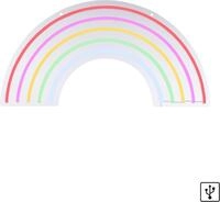 JUST LIGHT LED Wandleuchte NEON-RAINB, LED fest integriert, Warmwei&szlig;