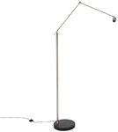 Qazqa Stehlampe Editor, ohne Leuchtmittel, Warmwei&szlig;, QAZQA Stehlampe, e27, Stahl,