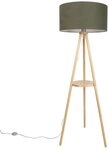 Qazqa Stehlampe Lou, ohne Leuchtmittel, Neutralwei&szlig;, QAZQA Stehlampe, e14,...