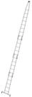 PROREGAL&reg; Schiebeleiter Sprossen-Glasreinigerleiter Satz mit nivello&reg;-Traverse