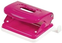 Idena Lochstanzer, aus Metall, Pink, Anschlagschiene mit Formatanzeige, bis 20...