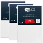 Artina Keilrahmen Keilrahmen Leinwand Akademie, 40x60cm, 3er Set, 100% Baumwolle