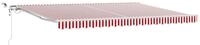 vidaXL Markise Markisenstoff Rot und Wei&szlig; 450 x 300 cm Polyester (1-St)