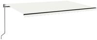 vidaXL Markise Markise Automatisch Einziehbar 500x350 cm Creme (1-St)