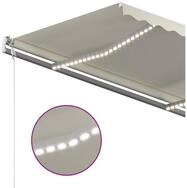vidaXL Markise 400 x 350 cm Automatische Markise mit LED Windsensor 400x350 cm Creme