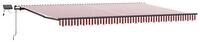 vidaXL Markise Ausziehbare Markise Rot und Wei&szlig; 500 x 300 cm (1-St)