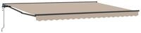 vidaXL Markise Markisenrahmen Beige 450 x 300 cm Polyester mit PU-Beschichtung (1-St)
