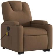 vidaXL Sessel Massagesessel mit Aufstehhilfe Braun Stoff (1-St)