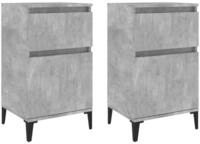 vidaXL Nachttisch NA Nachttische2er Set Betongrau 40x35x70 cm Nachtkonsole