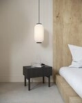 Selsey Nachttisch NOLIE, mit Schublade, geriffelter Front und Beinen aus Massivholz,
