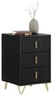 SoBuy Nachttisch FBT115-L, Nachtschrank, schmaler Schrank mit 3 Schubladen,...