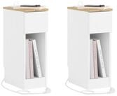 SoBuy Nachttisch FBT111-E, 2er Set, Nachtschrank Nightstand f&uuml;r Schlafzimmer
