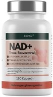 NAD+ Kapseln, hochdosiert 1000mg NAD+ & 600mg Trans-Resveratrol Softgelkapseln, 120 g