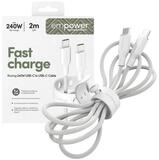 empower by PanzerGlass Racing 240W USB-C zu USB-C Kabel USB 2.0 2 m USB-Kabel, USB-C,