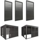 MCW Pavillonseitenteil MCW-L46-ST, 272x206 cm, f&uuml;r Pergola MCW-L46) Set, [3-St.
