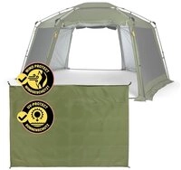 Lumaland Pavillon Pop Up Pavillon Aufbau in unter 2 min sechseckig 155x215x167cm,