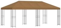 vidaXL Partyzelt Pavillon mit Seitenw&auml;nden 6 x 3 m Beige Polyester und Stahl 190