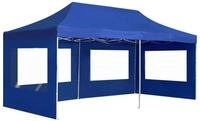 vidaXL Partyzelt, Profi-Pavillon Faltbar mit W&auml;nden Aluminium 6&times;3m Blau