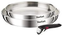 Tefal Pfannen-Set Ingenio Emotion, Edelstahl (Set, 3-tlg), abnehmbarer Ingenio-Griff,