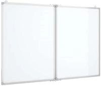 vidaXL Magnettafel Magnetisches Whiteboard Klappbar 120x80x1,7 cm Aluminium