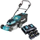 Makita Akkurasenm&auml;her DLM 466 PF4 Rasenm&auml;her 36V (2x 18 V) 46 cm + 4x Akku...