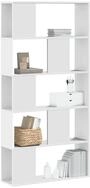 vidaXL B&uuml;cherregal, B&uuml;cherregal 5 B&ouml;den Wei&szlig; 80,5x23,5x162,5 cm...