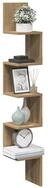 vidaXL Eckregal 20 x 20 x 1275 cm Wandregal Eckregal Stufenregal Artisan-Eiche