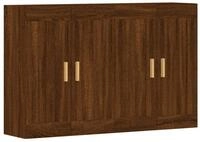 vidaXL Sideboard Wandschr&auml;nke 2 Stk. Braun Eichen-Optik Holzwerkstoff (2 St)
