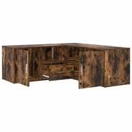 vidaXL Seitenschrank Eckregal R&auml;uchereiche 200x40x45 cm Holzwerkstoff (1-St)