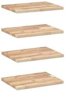 vidaXL Regal Schweberegale 4 Stk. 40x30x2 cm Massivholz Unbehandelt, 4-tlg.