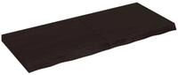 vidaXL Wandregal, Regal Dunkelbraun 120x50x(2-6)cm Massivholz Eiche Behandelt