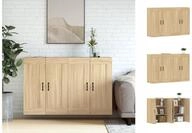 vidaXL Sideboard Wandschr&auml;nke 2 Stk Sonoma Eiche Spanplatte H&auml;ngeschrank